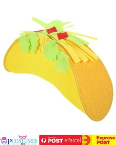 Taco Hat Cap Adult Food Funny Mexican Sombrero Novelty Costume Accessory - Picture 1 of 5