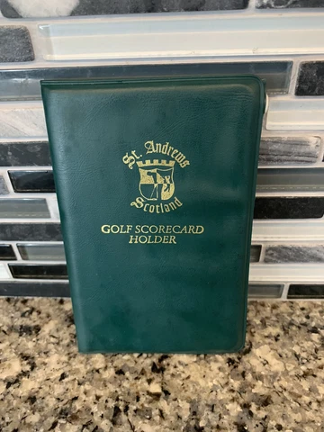 Vintage The Old Course St. Andrews Scotland Score Card Wallet/Holder with Pencil Cover