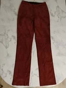 VALDÉS - Valdes, Deep Red/Auburn Genuine Leather Pants. Size 10, Vintage/Retro, - Picture 1 of 6
