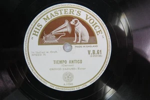 Enrico Caruso - HMV V.B. 61 - Tiempo Antico & Manella Mia - Picture 1 of 4