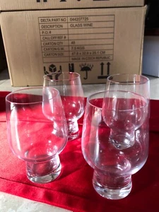 QTY 4 NUEVAS ALESSI PARA DELTA AIRLINES 044207725 VASOS CORTOS DE VINO 4,5 Altura - Imagen 1 de 5