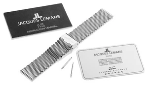 Jacques Lemans Milanaise Edelstahl Ersatz Band 22 mm 316L feingliedrig 21-Reihen - Bild 1 von 9