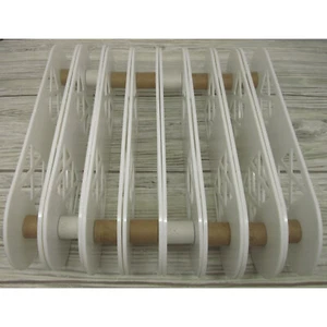 Lot of 8 Plastic Empty Bolts for Storage of 3/4" Wide or Less Lace Trim Beads - Picture 1 of 2