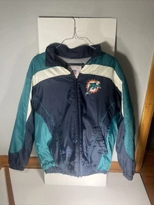 VINTAGE MEN'S SIZE L NFL BRAND MIAMI DOLPHINS COAT JACKET - Picture 1 of 8