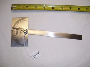 Protractor, No 17 General Hardware Mfg. Co., Inc., Stainless Steel Tool, USA - Picture 1 of 3