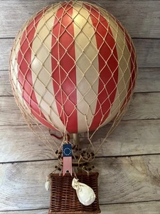 Rot weiß gestreifter Heißluftballon Modell 19" hängendes Flugzeug Decke Dekor - Bild 1 von 8