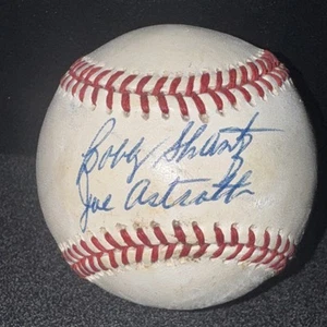 Bobby Shantz & Joe Astroth Dual Autographed Signed OAL Baseball A”s Battery - Picture 1 of 5