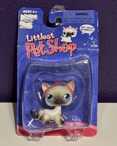 Gato siamés con tiara individual Littlest Pet Shop serie 2004 4 LPS raro - Imagen 1 de 4