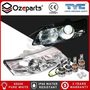 Set LH+RH Head Lights Projector + LED Globes For Holden Commodore VY Berlina - Picture 1 of 6