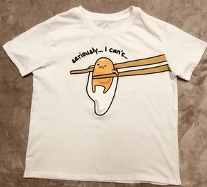 Gudetama The Lazy Egg T Shirt Kids XL 14-16 White Seriously I Can’t - Picture 1 of 6
