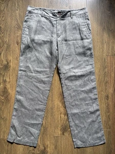Zara 100 % lino “verde ejército” ajuste regular/pierna recta W38 32 nuevo sin etiquetas precio de venta sugerido por el fabricante 59 GBP - Imagen 1 de 14
