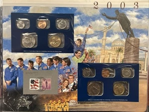 2003 Uncirculated SMS Mint Set Postal Commemorative Society Coins Stamps Quarter - Picture 1 of 7