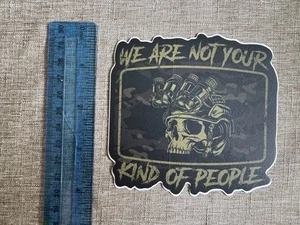 Calcomanía adhesiva táctica Skull Quad NVG NIEBLA GBRS Forward Spiritus SavTac Delta - Imagen 1 de 1