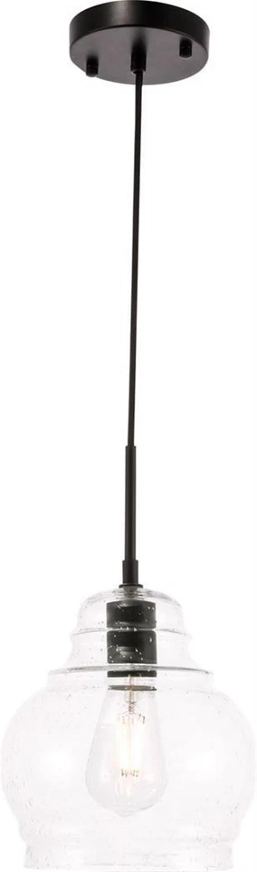 Pierce Black and Clear Bubble Candle Chandelier - Image 1 of 1