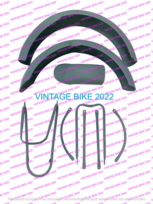 NORTON ES2 НЕОБРАБОТАННЫЙ ПЕРЕДНИЙ И ЗАДНИЙ БРЫЗГОВИК С СТОЙКАМИ/ПОДХОДИТ ДЛЯ - Изображение 1 из 4