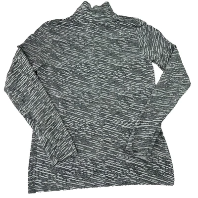 Athleta Top Large Flurry Seamless Turtleneck Wren Black Long Sleeve - Image 1 of 4