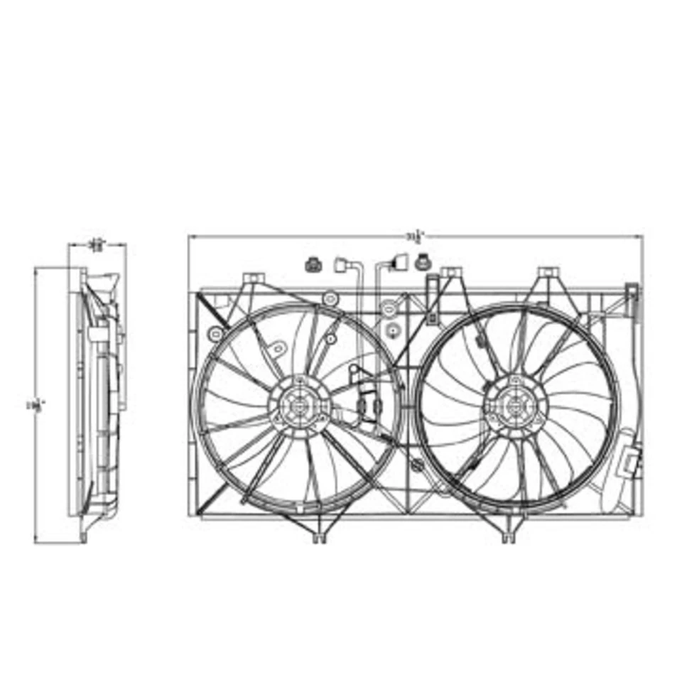Radiator & Condenser Cooling Fan for 13-17 Lexus ES-350/12-17 Toyota Camry 3.5L - Image 1 of 1