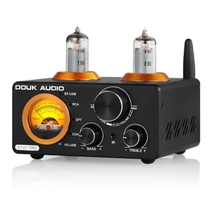 Douk Audio ST-01 PRO Bluetooth Tube Amplifier VU Meter USB DAC COAX/OPT Amp 100W - Picture 1 of 9