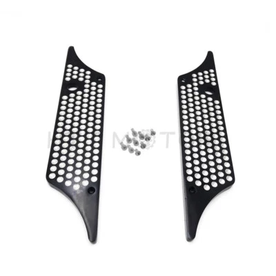 Black Billet Hard Saddlebag Latch Cover Face For Harley Touring Models 93 04 13 - Image 1 of 4