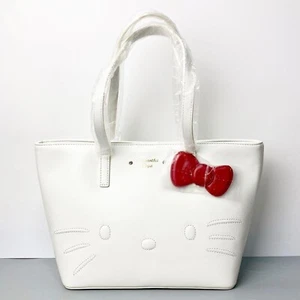 Samantha Thavasa Vega Sanrio Hello Kitty Face Tote Hand Bag White Japan New - Picture 1 of 9
