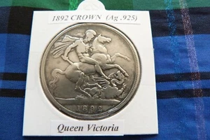 1892 Victorian Silver Crown (Ag .925) Queen Victoria pre 1920 - Picture 1 of 3