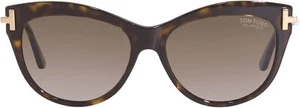 Tom Ford Kira TF821 52H Tortoise Polarized Cat Eye Sunglasses Frame 56-16-140 - Picture 1 of 5