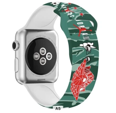 Apple Watch Band - Nike Off White Jordan Silicone 42/44/45/49mm 1-8 Ultra Green