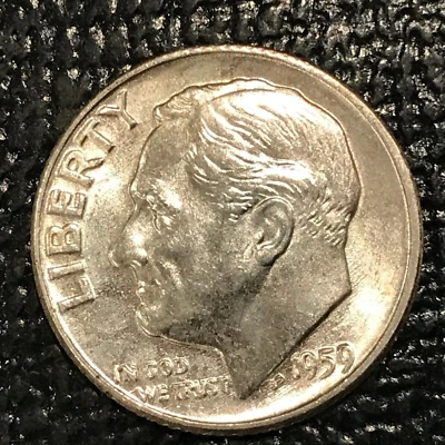 HIGH GRADE UNC 1959 D ROOSEVELT SILVER DIME-OLD US COIN-FEB423 - Image 1 of 2