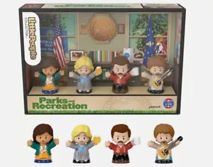 Set 4 Personaggi Fisher-Price Little People Parks and Recreation Rec Personaggio Nuovo - Foto 1 di 3