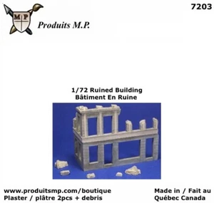 Produits MP Ruined Building 1/72 Scale, Wargames House / Maison ruine # 7203 - Picture 1 of 3