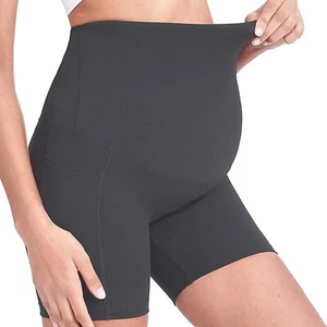 Maternity Shorts High Waist Pregnancy Shapewear Fitness Bump Support Underwear - Picture 1 of 20