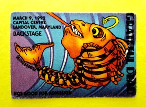 Grateful Dead Backstage Pass Flyfishing Fishing Hook Maryland MD 3/9/92 3/9/1992 - Picture 1 of 8