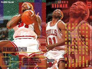 NBA Fleer 1995-96 USA Dennis Rodman Chicago Bulls Card Numero 213