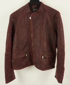 Nuevo $898 John Varvatos Sullivan Corredor Gamuza Cuero Chaqueta Para Hombres EU 58 US 48 Ciruela - Imagen 1 de 10