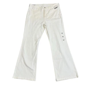 Gap Women’s High Rise ’70 Flare Ivory Beige Frost  Pants Sz 33/16R NWT - Picture 1 of 15