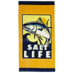 New SALT LIFE BEACH TOWEL Kahuna Tuna Cotton Ocean - Picture 1 of 1