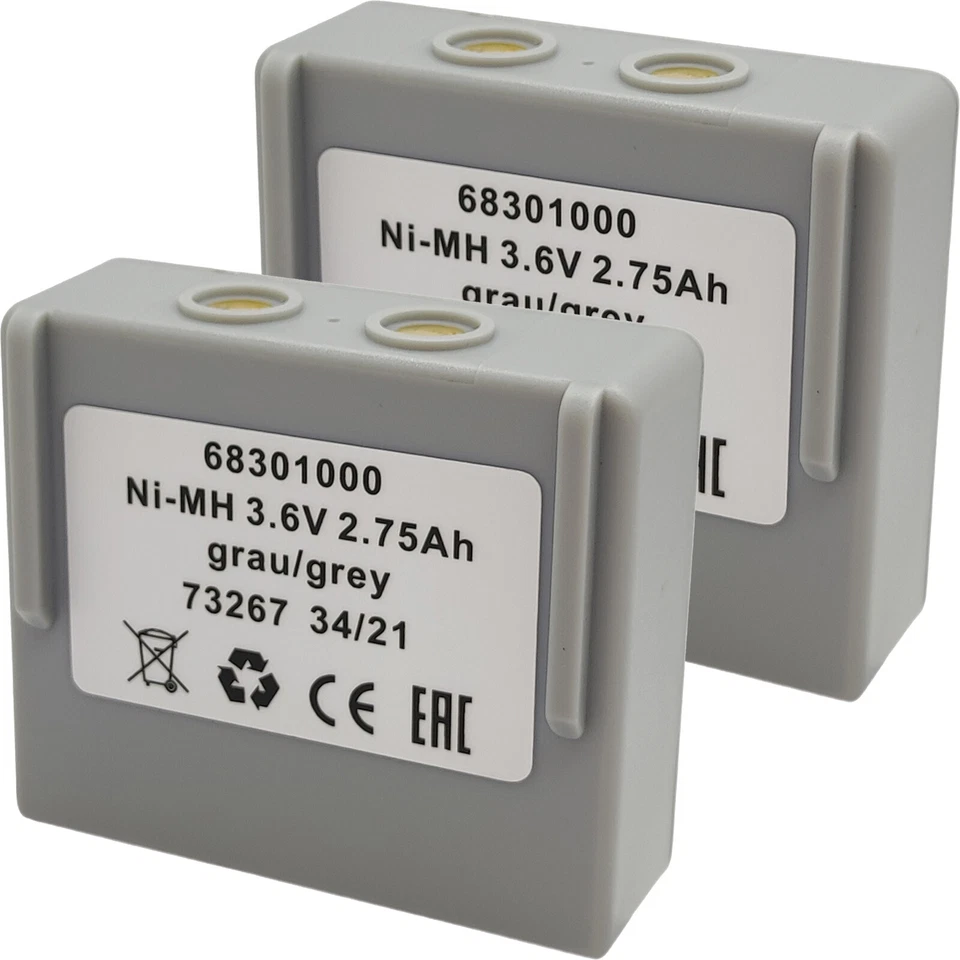 2 x 2750mAh 68301000 Control Remoto Ni-MH Batería Para Hetronic 68300900 3.6V EE. UU. Foto 1 de 4