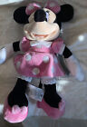 NEW Disney Plush Minnie Mouse 14" Pink Polka Dot Dress and Hair Bow.