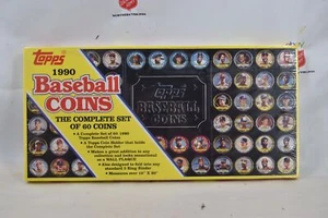 Topps 1990 Baseball Coins Complete Set 60 Coins NEW SEALED (4338D) - Picture 1 of 2