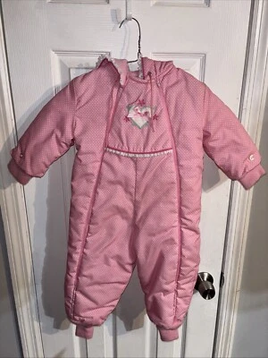Traje de nieve de invierno vintage Weather Tamer talla 24 meses rosa Foto 1 de 4