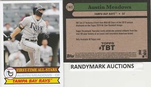 Austin Meadows TB RAYS TOPPS 2019 THROWBACK PRIMA VOLTA ALL-STARS TBT 162 SP 745 - Foto 1 di 3