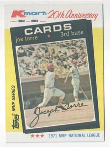 Joe Torre Topps #20 of 44 Kmart 20th Anniversary 1982 Baseball Card - Picture 1 of 1