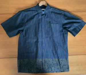 Men's DRIES VAN NOTEN Shirt Geometric 100% Cotton Short Sleeve - Large - Picture 1 of 6
