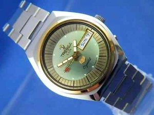 Tressa Lux Crystal Automatic Watch Vintage Retro Swiss 1970s NOS Cal AS 5206 - Picture 1 of 12