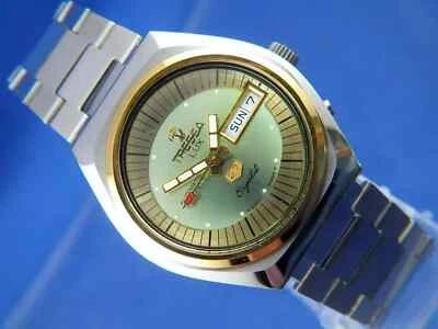 Reloj Automático Tressa Lux Cristal Vintage Retro Suizo Años 70 Nuevo de Lote Antiguo Cal AS 5206 Foto 1 de 4