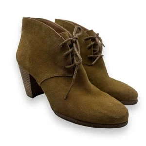 UGG Women's 8.5 Mackie Ankle Boots Chestnut Brown Suede Leather Lace Up 1007257 - Picture 1 of 10