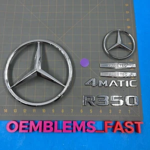 2012-2014 Mercedes-Benz W251 R350 4Matic Blue Tec Front Side Rear Emblem Set - Picture 1 of 14