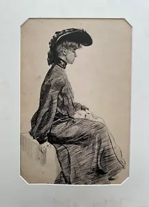 * * MASSIEV SALE * * EARLY 20TH C PEN & INK DRAWING (WAS £95 NOW £55) - Picture 1 of 7