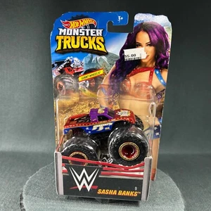Hot Wheels Monster Trucks WWE Sasha Banks Diecast Vehicle 2019 Mattel - Picture 1 of 16
