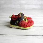 Stride Rite Boy Made 2 Play Sneaker Shoes Toddler Size 4 Red Black Lime